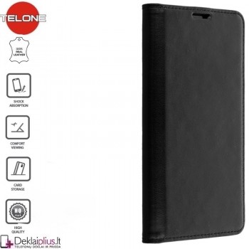 Telone Elite dirbtinos odos dėklas - juodas Xiaomi Poco F3 telefonams Telone Elite dirbtinos odos dėklas - juodas Xiaomi Poco F3 telefonams